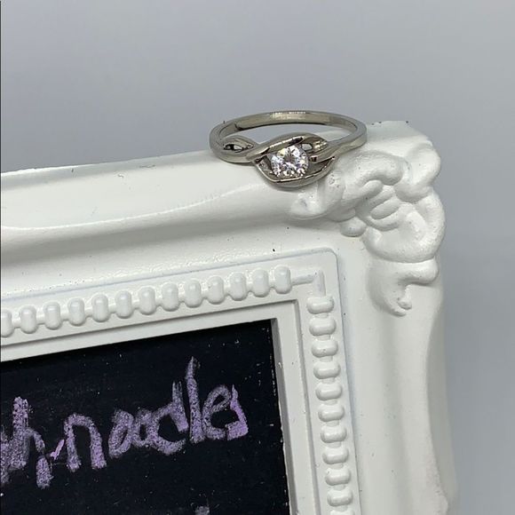 Stainless Steel CZ pinky ring - Picture 1 of 7